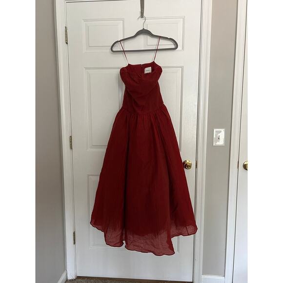 NWT Reformation Rosy Dress in Rusty Red Size 6 Wedding Guest Black Tie - Picture 4 of 9